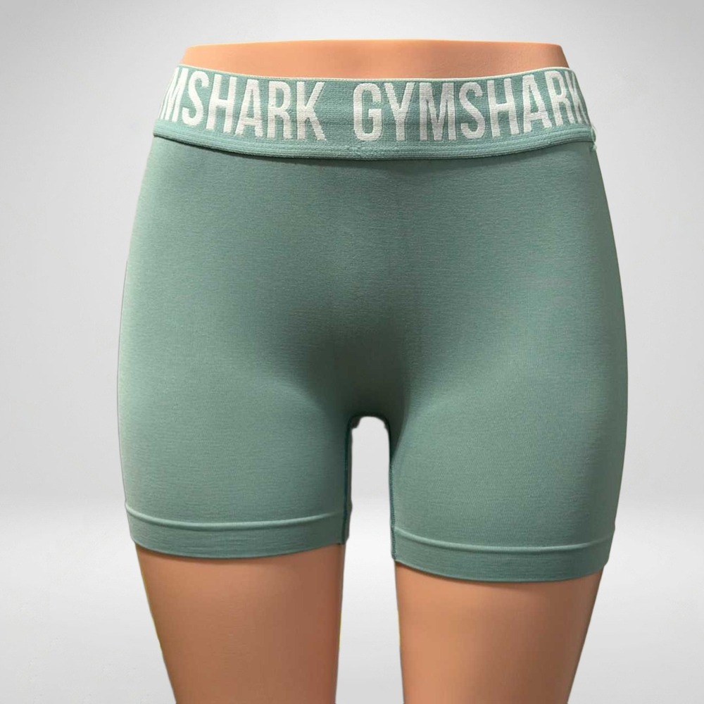 Gymshark Flex Cycling Shorts Sage Green Seamless Logo Waistband GLSH4278 Mens M